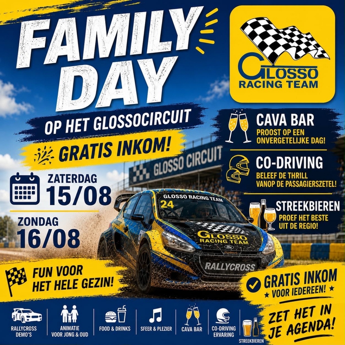 Familiedagen op het Glosso Circuit.